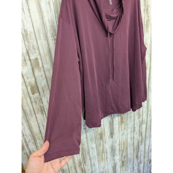 Calvin Klein Women's Performance Cowl Neck Sweatshirt Purple Pink Athleisure 2X - Picture 3 of 12